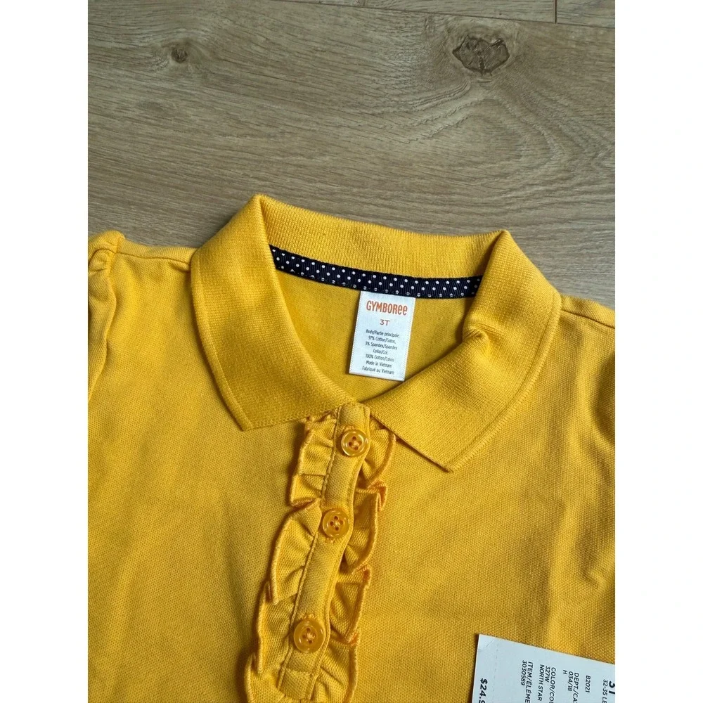 NWT Girls Kids Gymboree playproof uniforms nanotex short sleeve‎ polo size 3T
